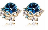Boucle d'Oreille Cristal noeud swarovski