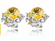 Boucle d'Oreille Cristal noeud swarovski