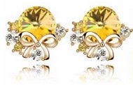 Boucle d'Oreille Cristal noeud swarovski