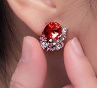 Boucle d'Oreille Cristal noeud swarovski