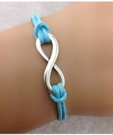 Bracelet Cordon Bleu Signe Infini Argenté