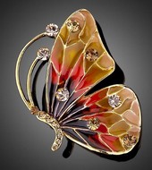 Broche Papillon Multicouleur swarovski elements