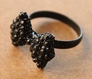 Bague Noeud Noir T52