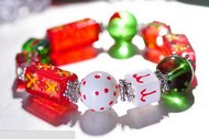 Bracelet Perle impression Noel Cadeaux