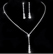 Ensemble Collier & Pendant d'Oreille Strass