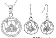 Ensemble Pendentif & Pendant d'Oreille Signe Capricorne