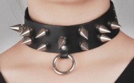 Collier Cuir Clouté