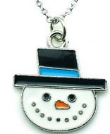 Ensemble Pendentif & P.O Tête Bonhomme de Neige