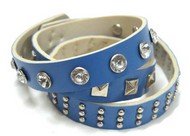 Bracelet Lanière  Cristaux Clous