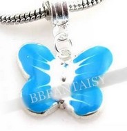 Pendentif Papillon Bleu