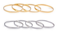 Bague Anneau Simple Dorée ou Argentée T52 à 57