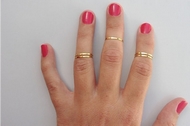 Bague Anneau Simple Dorée ou Argentée T52 à 57