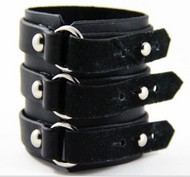 Bracelet Homme 3 bandes de cuir