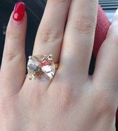 Bague zircon Cristal
