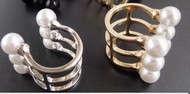 Bague  OuverteTriple Anneaux 6 Perles
