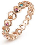 Bague Coeurs de Cristaux Autrichiens