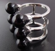 Bague  OuverteTriple Anneaux 6 Perles