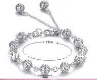 Bracelet Argent Boules en Filigrane