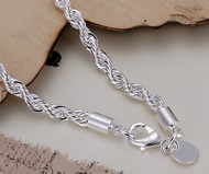 Bracelet Argent Cha&icirc;ne Twist