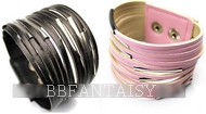 Bracelet Multiples Liens Noir, Rose ou Blanc