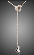 Collier Cha&icirc;ne & ses Deux Coeurs