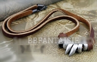 Collier Lien & Breloques Dents en Argent