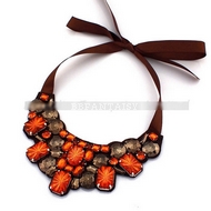 Collier Pierres Oranges