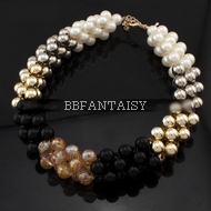 Collier Multiples Perles Couleurs