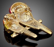 Broche Perroquets Cristaux Autrichien Stellux & zircon