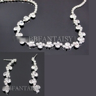 Ensemble Strass Collier & Boucles d'Oreilles