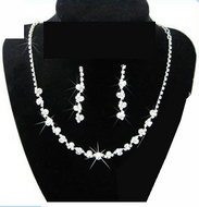 Ensemble Strass Collier & Boucles d'Oreilles