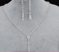 Ensemble Collier & Pendant d'Oreille Strass