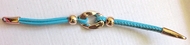 Bracelet Lien Seul Coloré Bleu & Ovale
