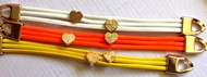 Bracelet Liens Colorés & 2 Coeurs