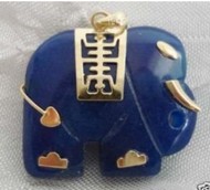Pendentif Éléphant en Lapis Lazuli