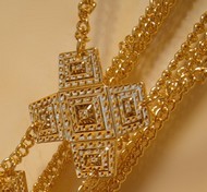 Triple Cha&icirc;ne Corps Motif losange formant X