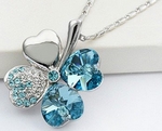 Chaîne & Pendentif Trèfle Quatre Feuilles OceanBlue