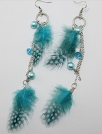 Pendant d'Oreille 2  Plumes