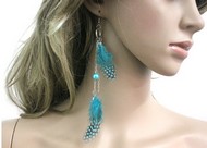 Pendant d'Oreille 2  Plumes