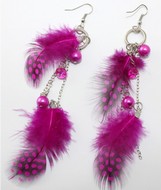 Pendant d'Oreille 2  Plumes