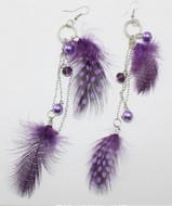 Pendant d'Oreille 2  Plumes